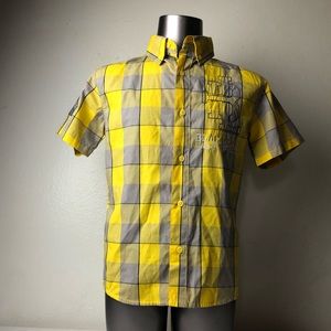 Blac Label Yellow Striped Button Up